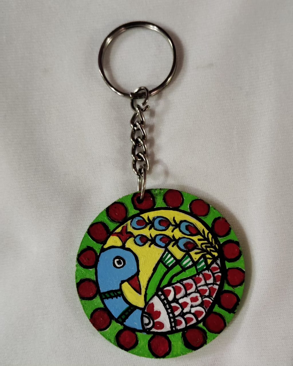 Madhubani painting key ring